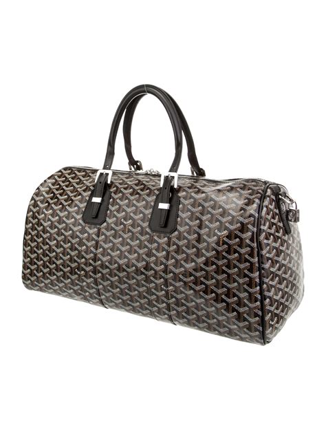 black goyard crosiaere|black goyardine weekender bag.